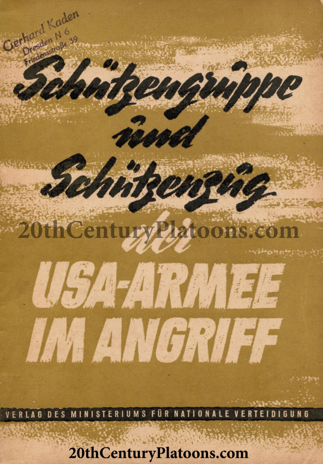 Schützengruppe und Schützenzug der USA-Armee im Angriff, 1956